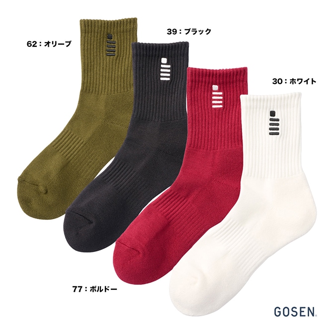 ゴーセン GOSEN  レディス ミドルソックス F2601