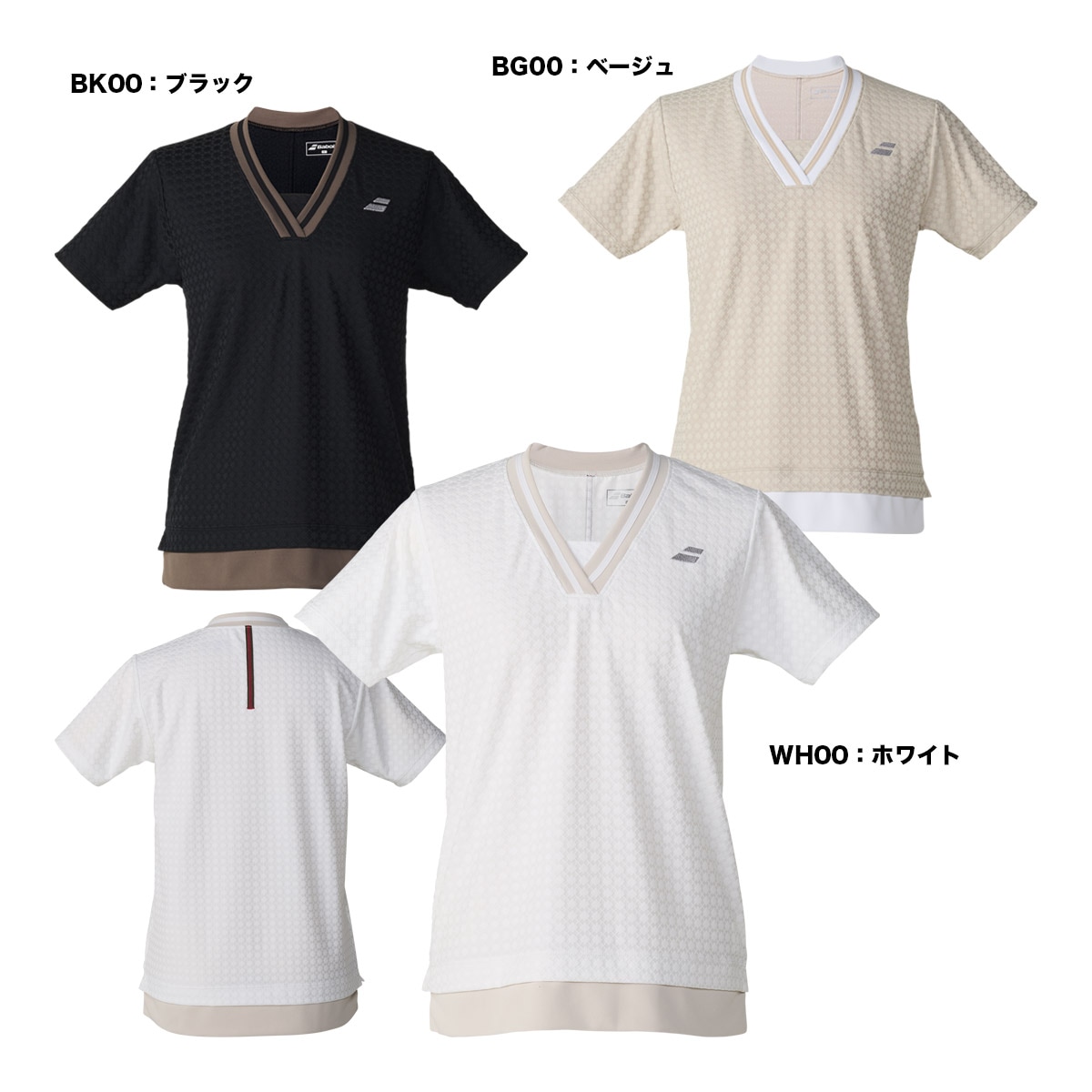 バボラ BabolaT テニスウェア レディス PLAY ショートスリーブシャツ BWG6376