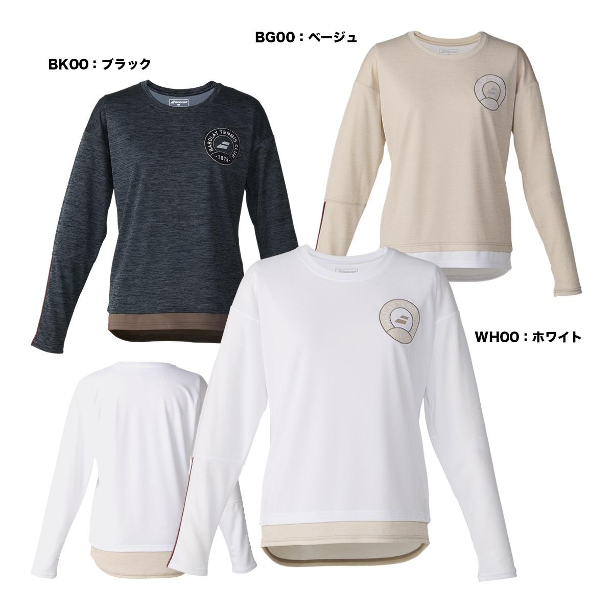 バボラ BabolaT テニスウェア レディス PLAY ロングスリーブシャツ BWP6576