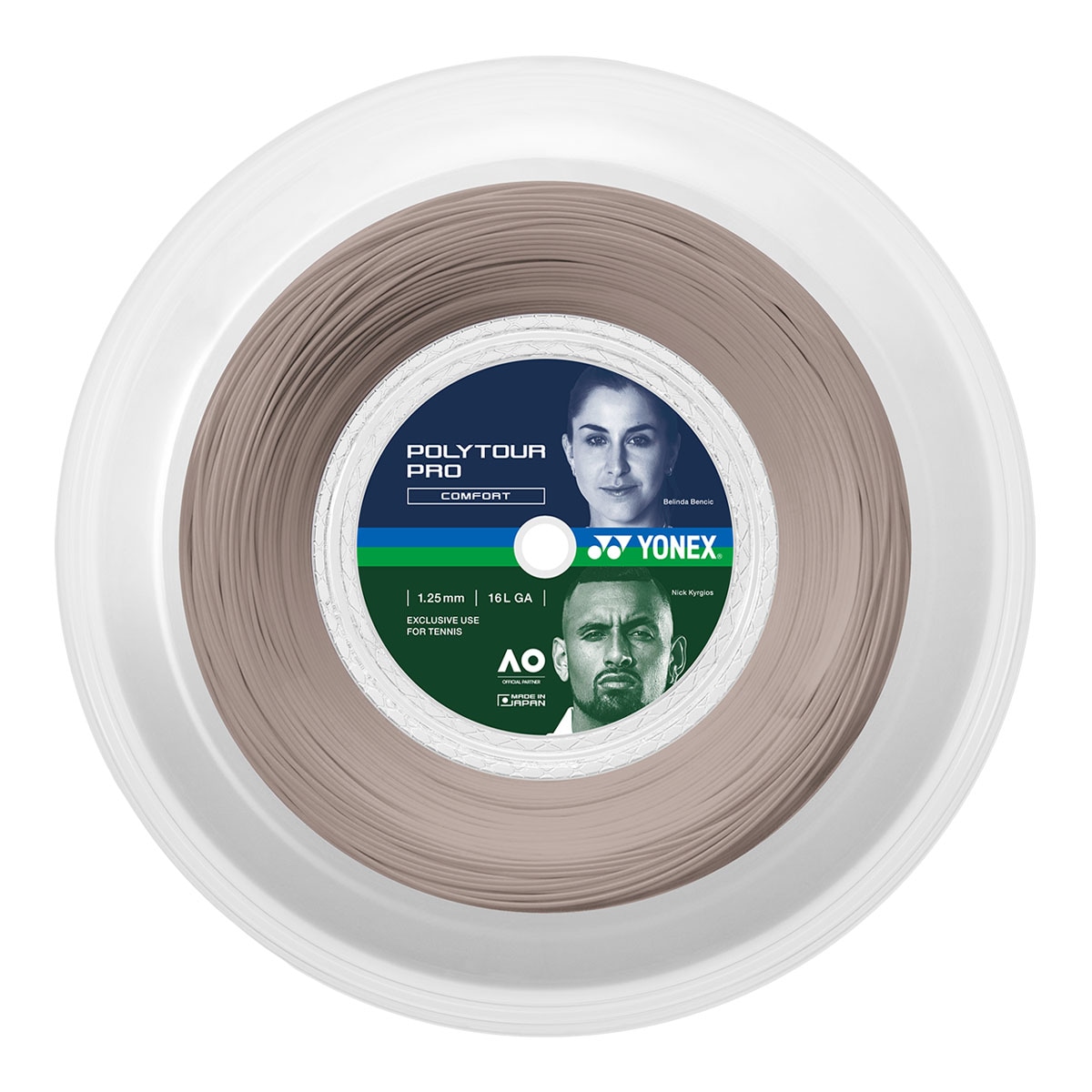 ヨネックス YONEX テニスガット ロール ポリツアープロ（POLYTOUR PRO） 125 ウォームグレー PTP125R2（291）