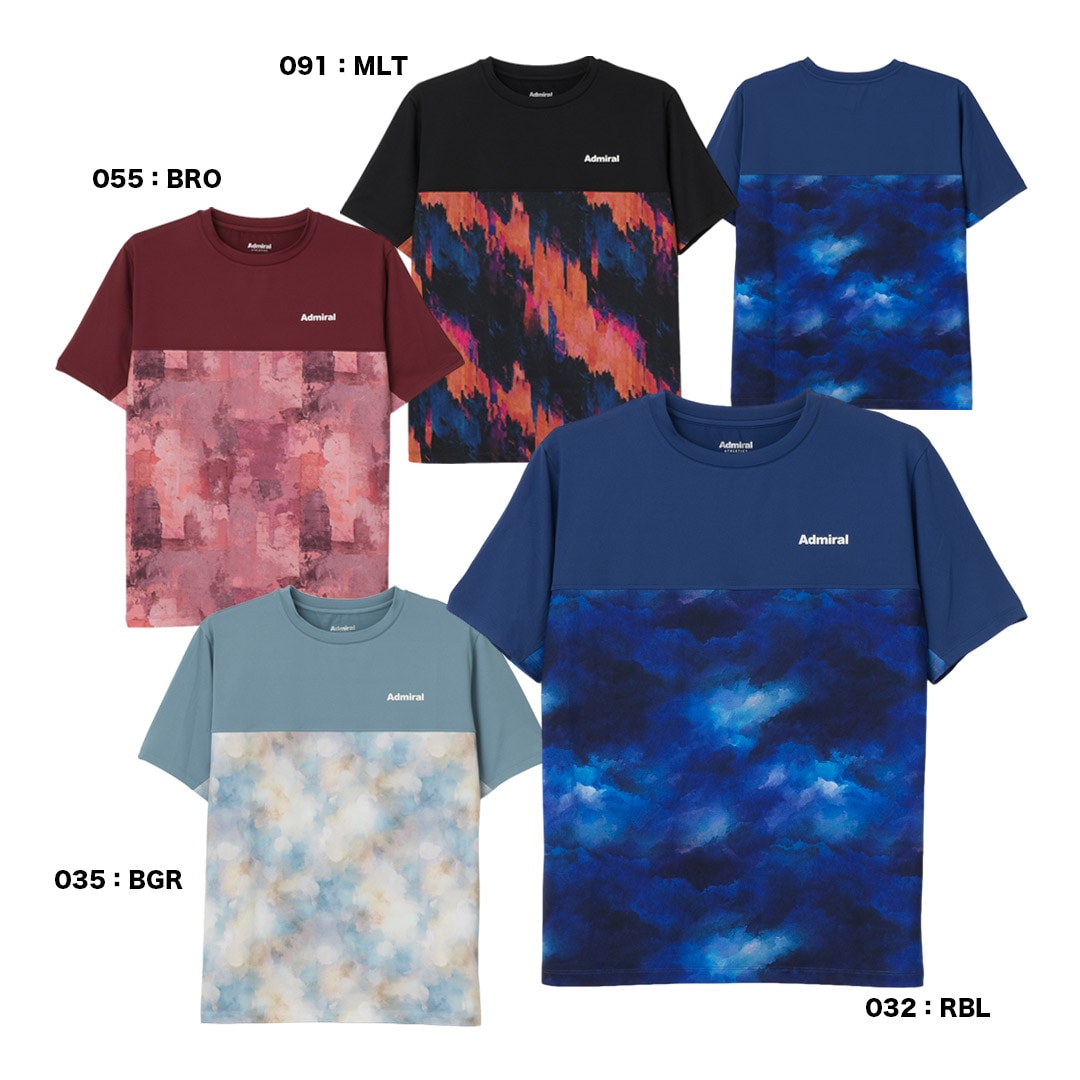 アドミラル Admiral テニスウェア メンズ ブロッキンググラフィックTEE ATMA612