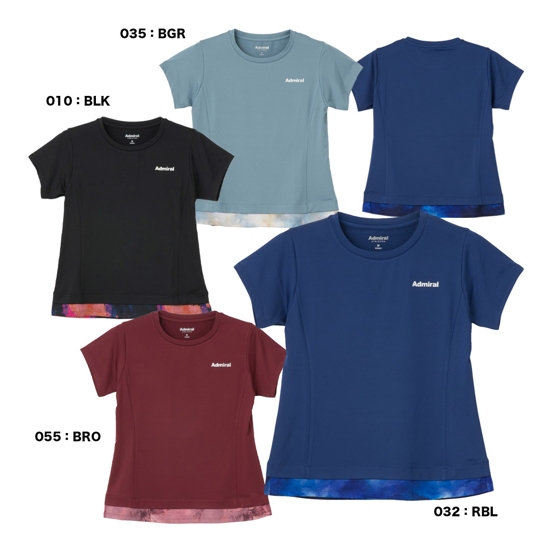 アドミラル Admiral テニスウェア レディス グラフィックヘムレイヤーTEE ATLA641