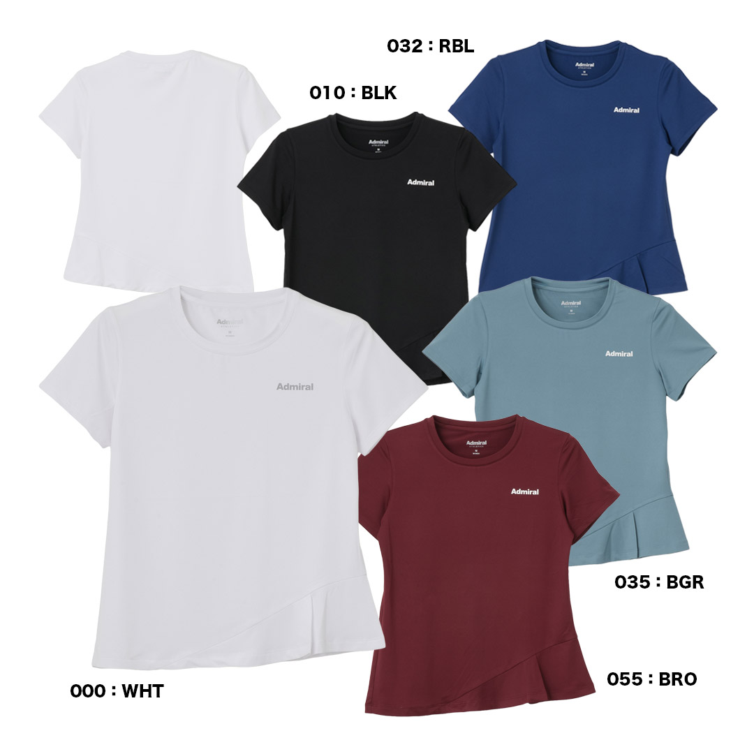 アドミラル Admiral テニスウェア レディス アシンメトリータックヘムTEE ATLA646
