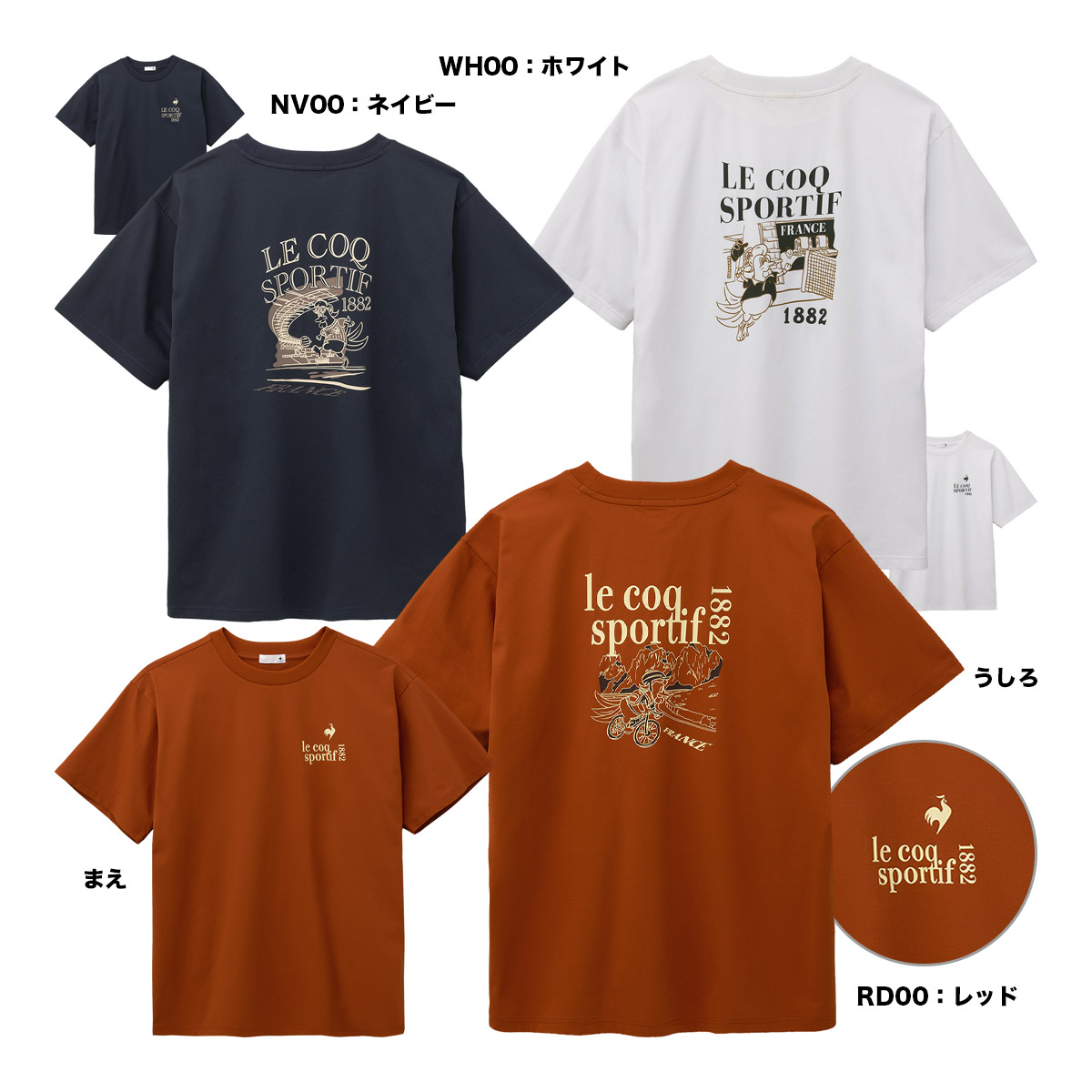 ルコックスポルティフ LCS ウェア メンズ サンスクリーンルースターグラフィック半袖Tシャツ LT6FHT03M