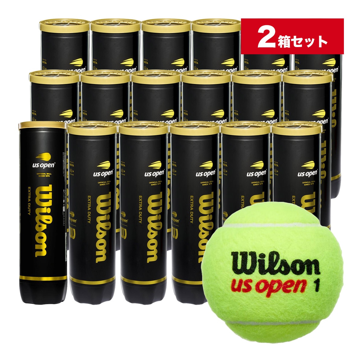 Wilson US Open 公式ボール エクストラデューティ　２球入り16缶 ウイルソン Wilson テニスボール US OPEN EXTRA DUTY（USオープン