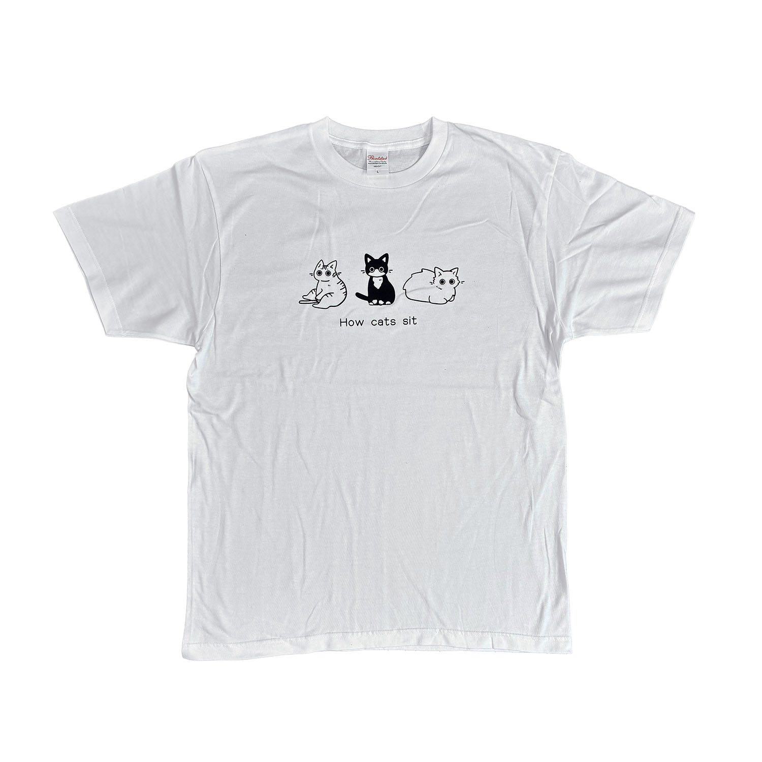 【MEOW】ネコの座り方　Tシャツ