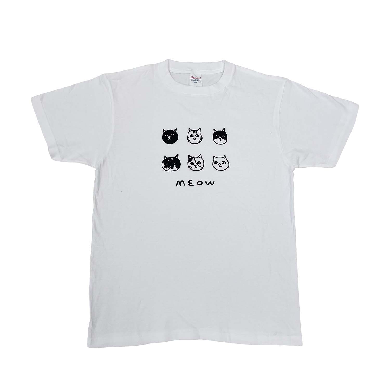 【MEOW】6匹の日本ネコ　Tシャツ