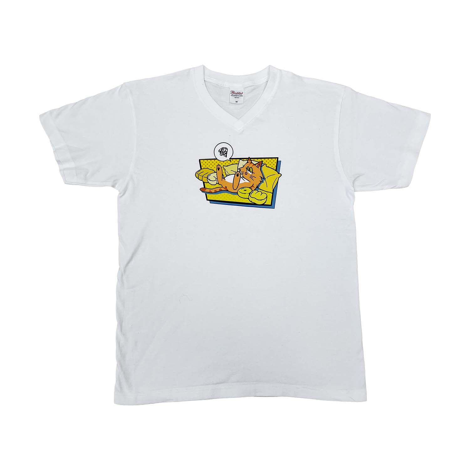 【MEOW】マイケル　カラーVネック Tシャツ