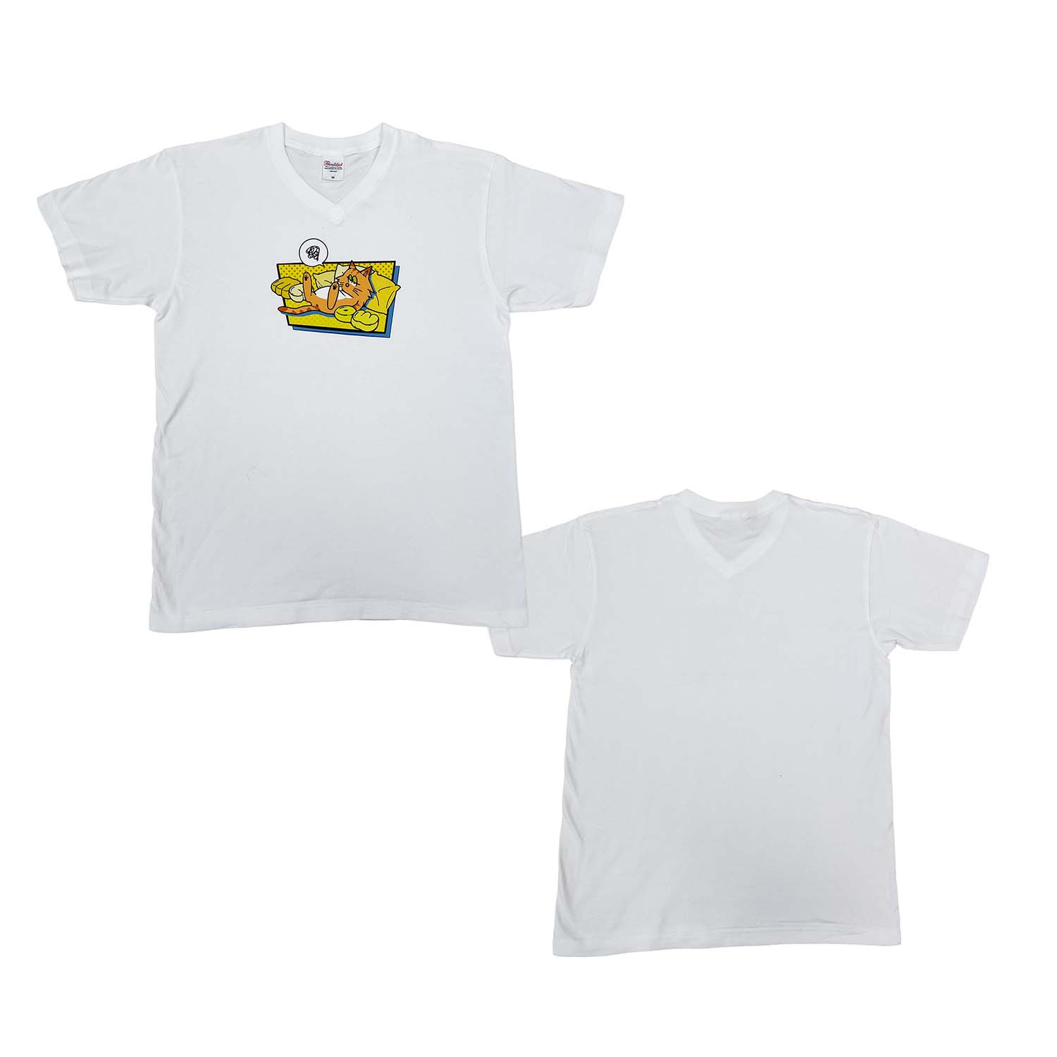【MEOW】マイケル　カラーVネック Tシャツ
