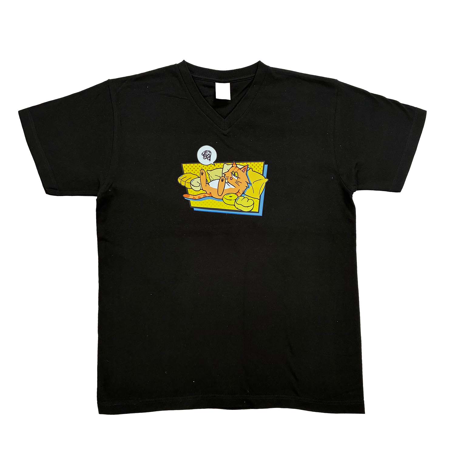 【MEOW】マイケル　カラーVネック Tシャツ