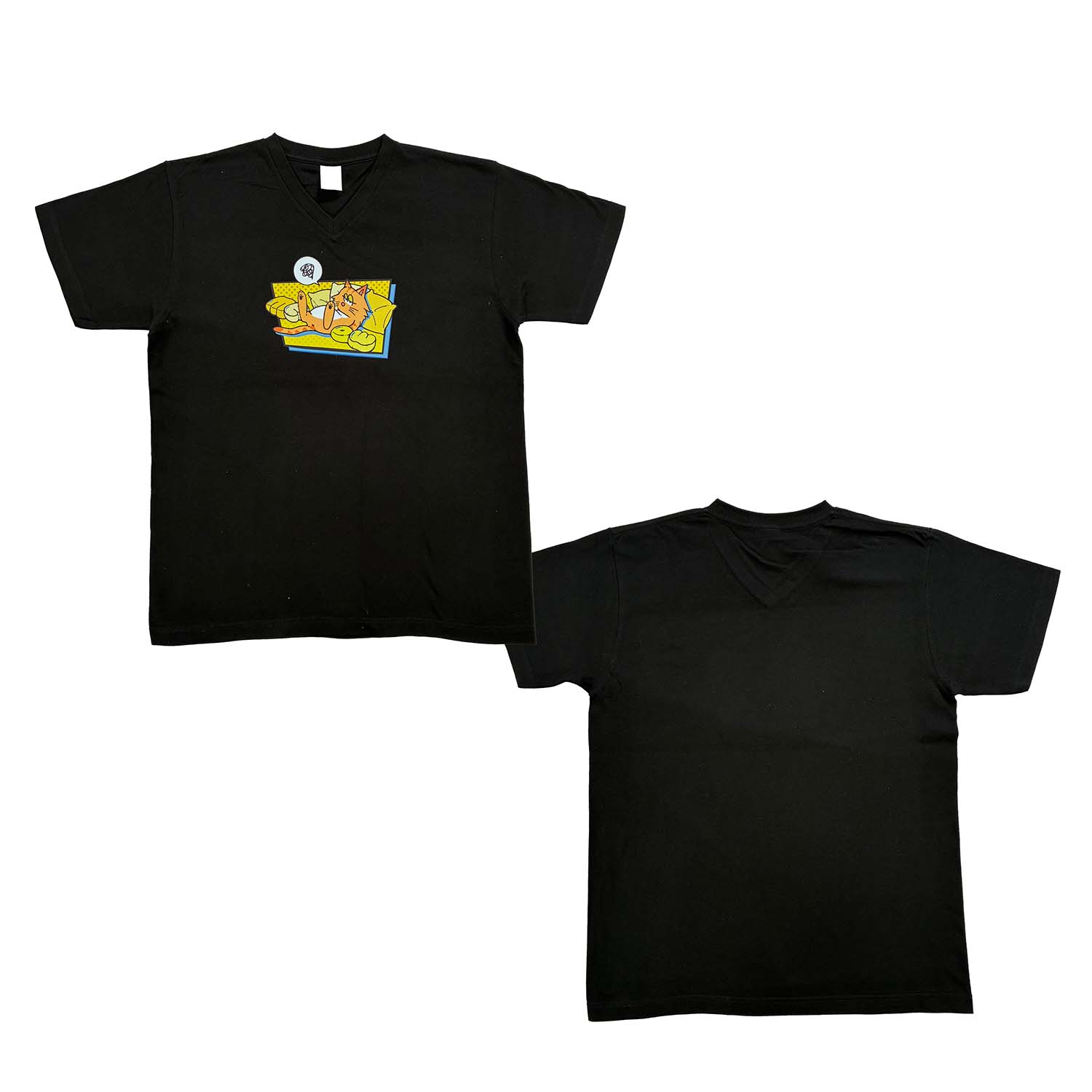 【MEOW】マイケル　カラーVネック Tシャツ
