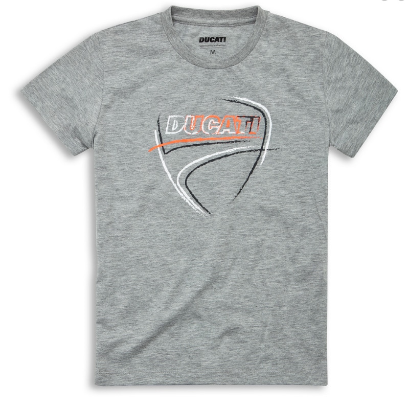 Heart Beat Gray | ショートスリーブ Tシャツ キッズ グレー 【ドゥカティ アパレル】