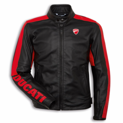 Ducati ライダースジャケット メッシュ 黒 赤 白 レザージャケット Black Rider
