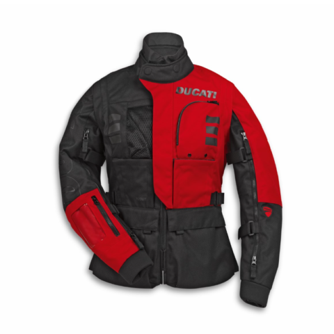ドゥカティ　Flow C5 men ファブリックジャケット Amazon.com: Ducati Flow C5 Fabric Jacket Large, Black, Red