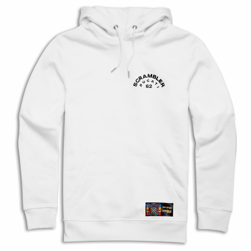 Energy Van Orton White | フード付きスウェット ホワイト【ドゥカティ アパレル】