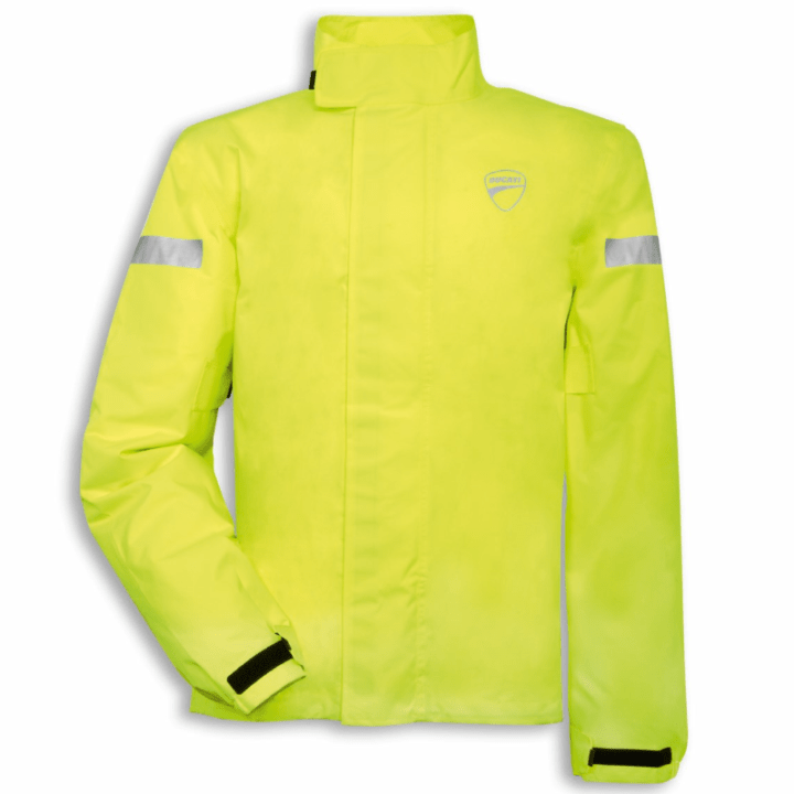 【NEW】Strada V3 2.0 Neon Yellow | レインスーツジャケット ブラック/ホワイト 【ドゥカティ アパレル】