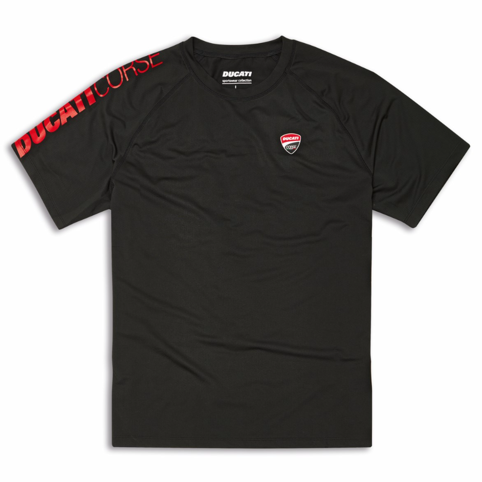 Ducati Sport Black | ショートスリーブ Tシャツ レッド ブラック【ドゥカティ アパレル】
