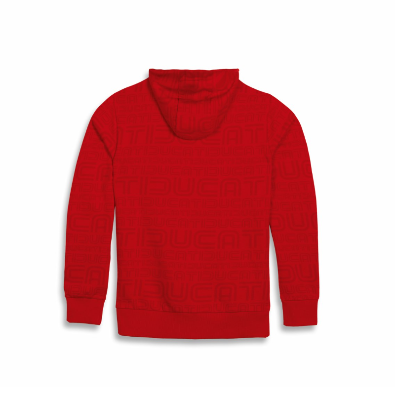 【NEW】 Ducati Tomorrow Red | フード付きスウェット レッド【ドゥカティ アパレル】