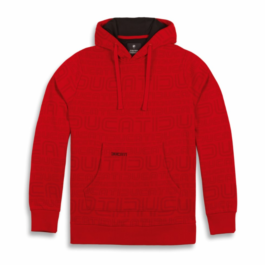 【NEW】 Ducati Tomorrow Red | フード付きスウェット レッド【ドゥカティ アパレル】