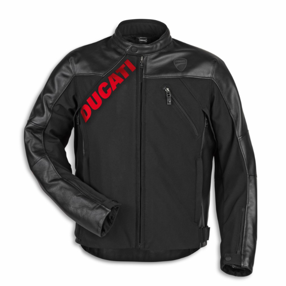 Ducati Logo C1 2.0 BLACK | レザー＆ファブリック製ジャケット 【ドゥカティ アパレル】