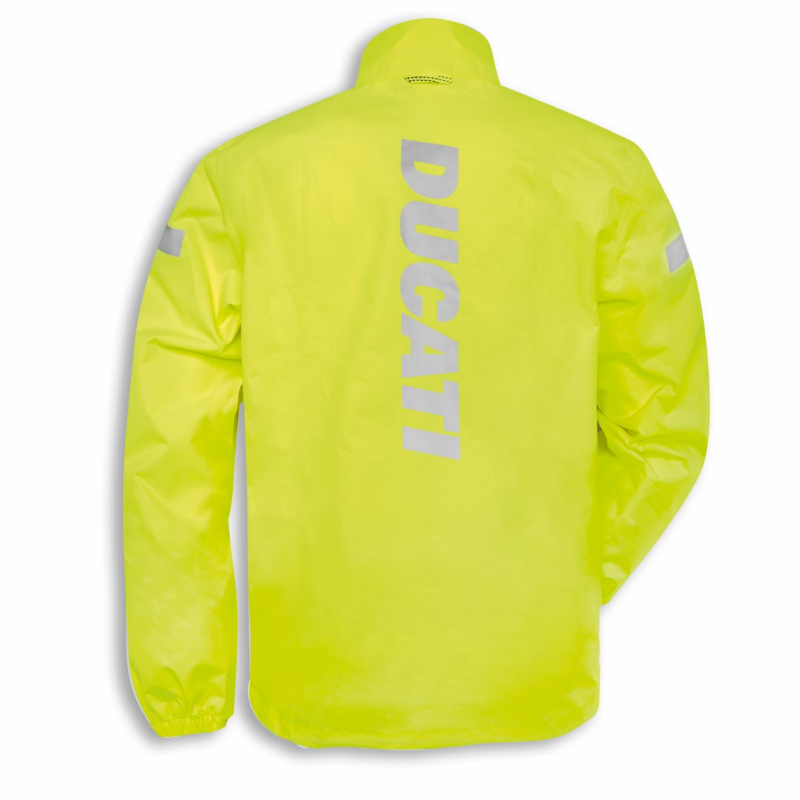 【NEW】Strada V3 2.0 Neon Yellow | レインスーツジャケット ブラック/ホワイト 【ドゥカティ アパレル】