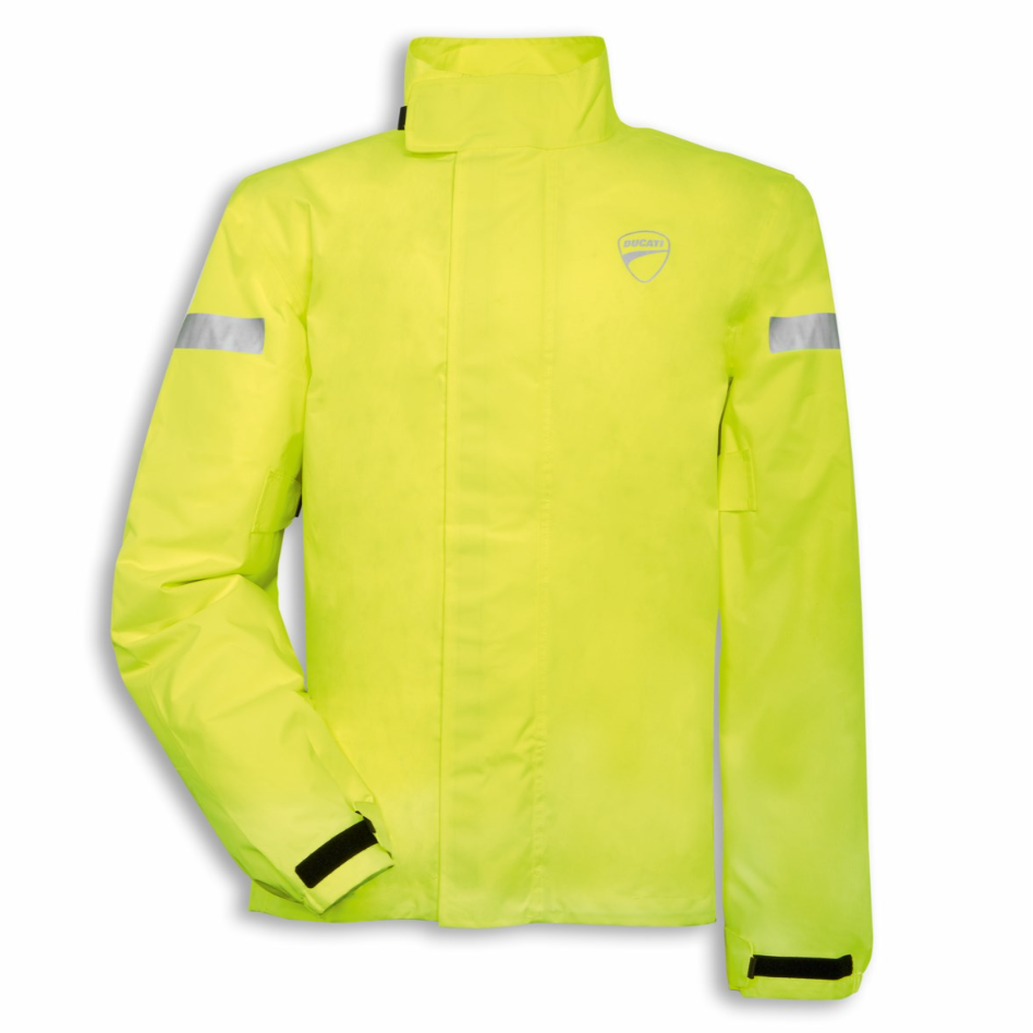 【NEW】Strada V3 2.0 Neon Yellow | レインスーツジャケット ブラック/ホワイト 【ドゥカティ アパレル】