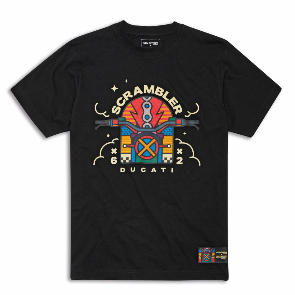 Energy Van Orton Black - ショートスリーブ Tシャツ ブラック【ドゥカティ アパレル】