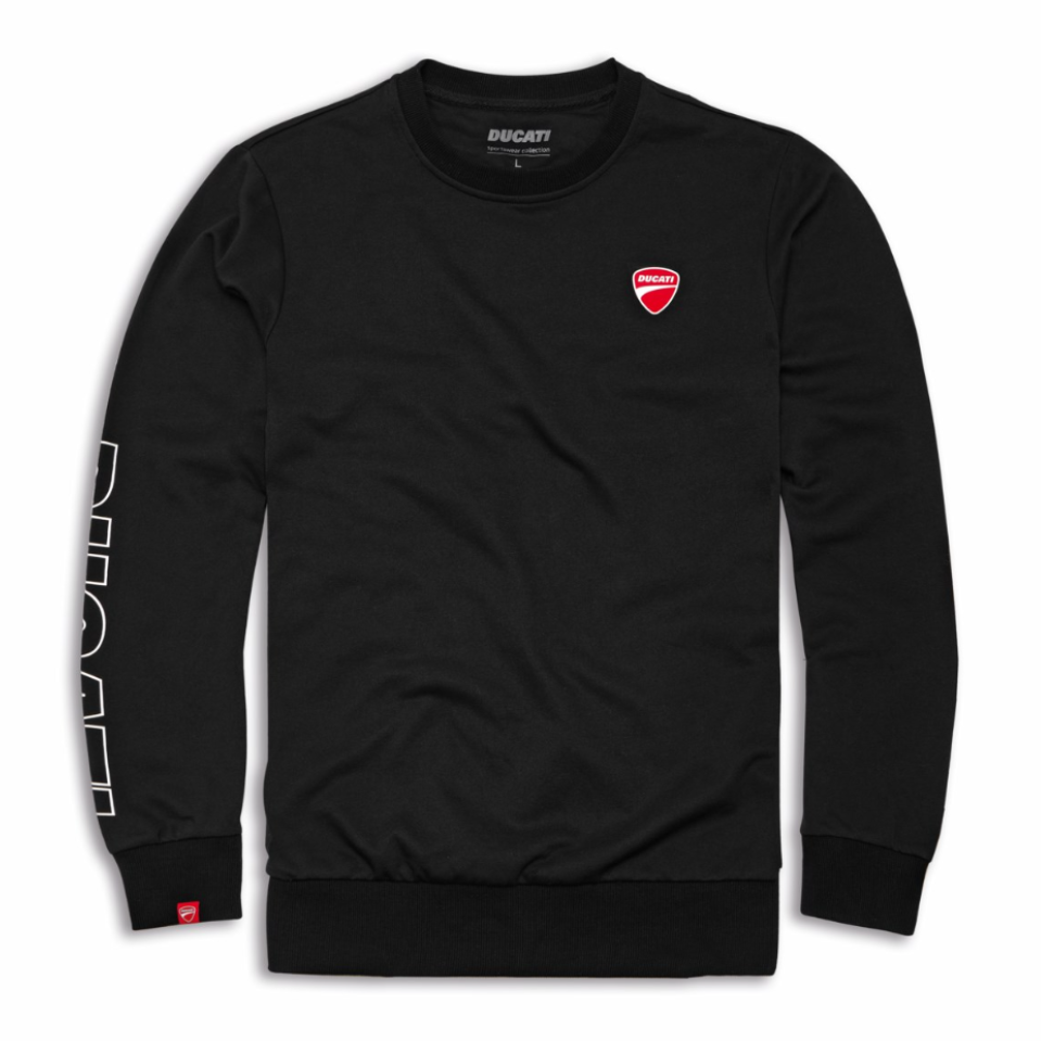 Ducati Logo Black | ラウンドネックスウェットシャツ ブラック 【ドゥカティ アパレル】