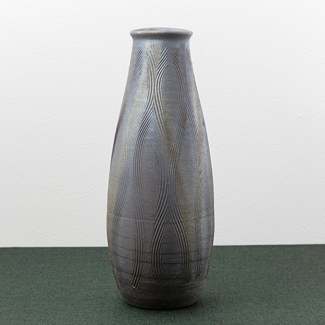 黒銀彩花入 【Lot 1】