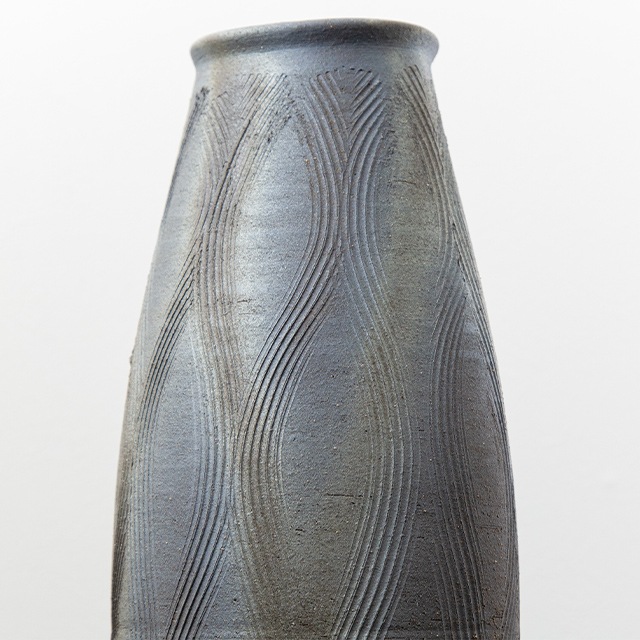 黒銀彩花入 【Lot 1】