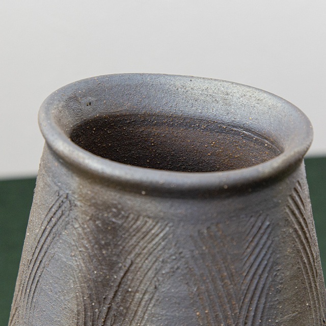 黒銀彩花入 【Lot 1】