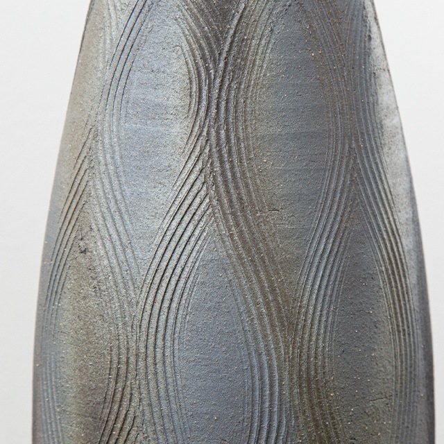 黒銀彩花入 【Lot 1】