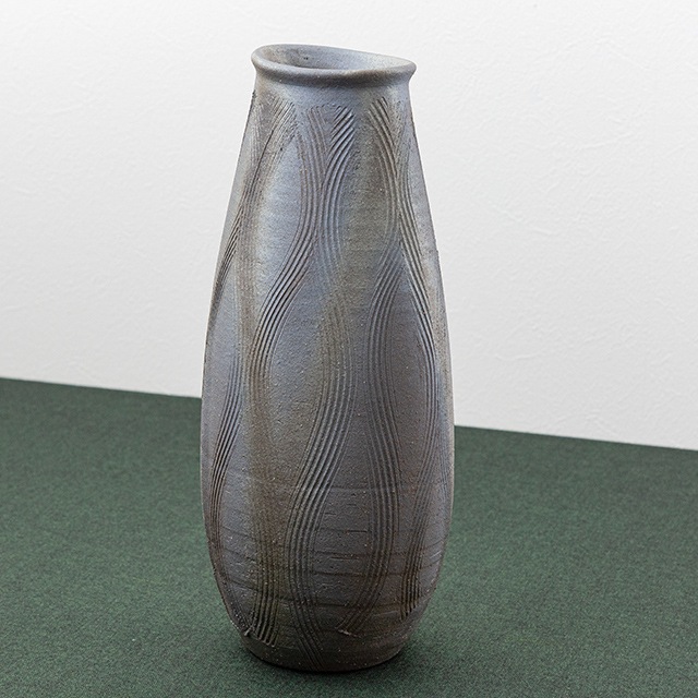 黒銀彩花入 【Lot 1】