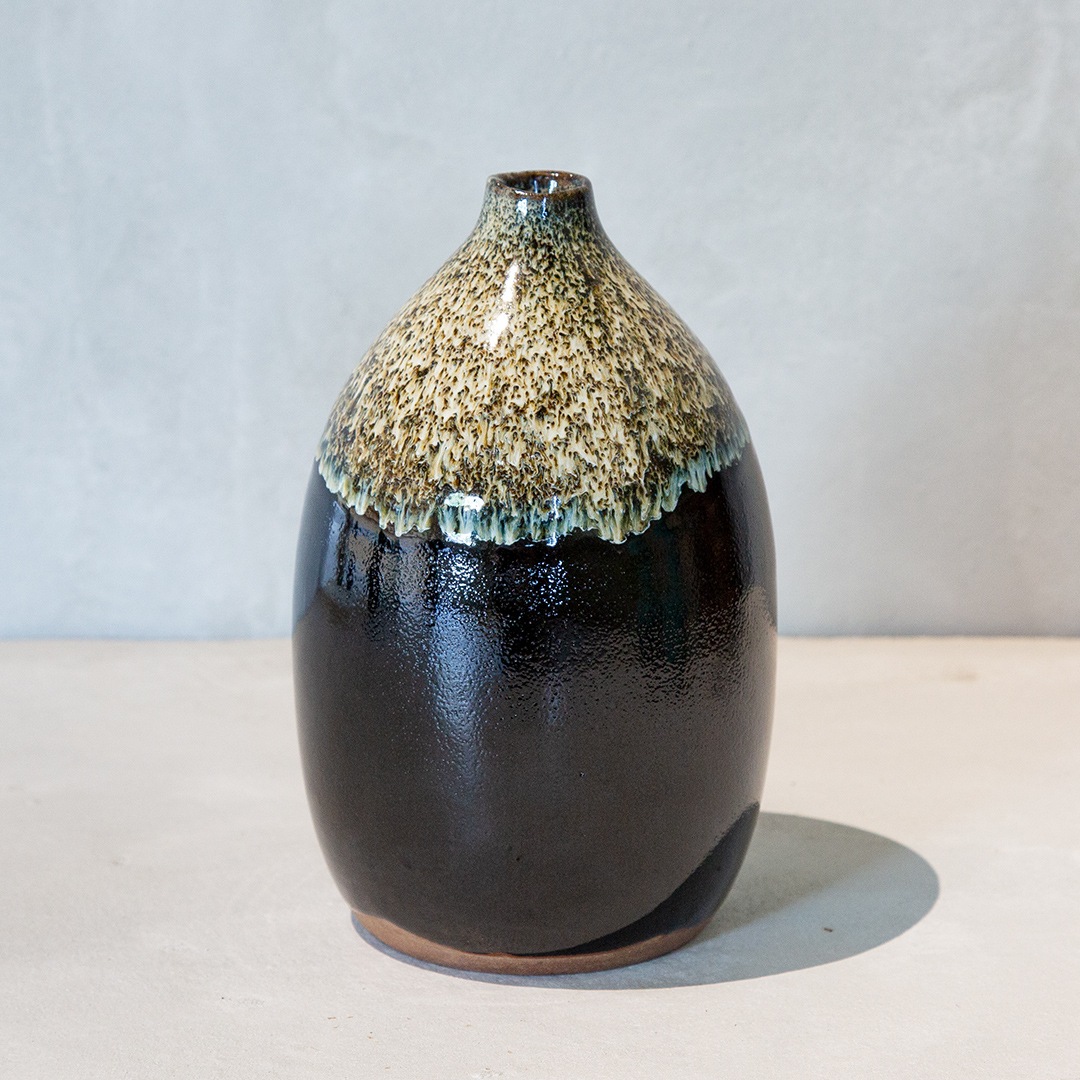 黒ヌカ花入(大) 【Lot 10】