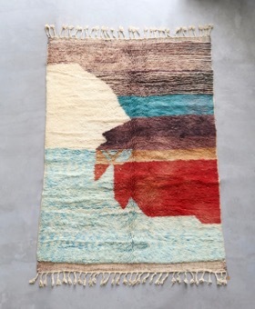 Moroccan rug/モロッコラグ/羊毛のラグ(北欧　ミッドセンチュリー MOROCCAN RUG(モロッコラグ) 