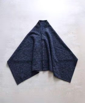 Engineered Garments (���󥸥˥����ɥ�������) ��Button Shawl - Heather Navy Sweater Knit��