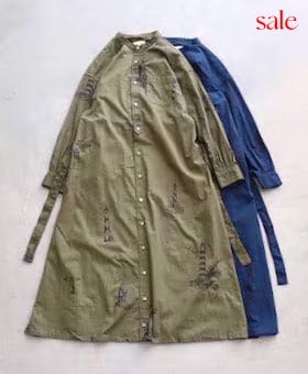 [20%OFF] ��WOMEN'S��Engineered Garments (���󥸥˥����ɥ�������) ��Banded Collar Dress - LH Printed Sanded Twill��