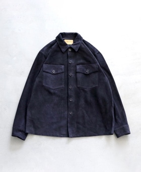 SEVEN BY SEVEN (֥Х֥) "LEATHER FATIGUE SHIRTS - Milled cow nubuck -"