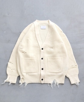 [美品] stein MILLED DAMAGE KNIT CARDIGAN ssstein(シュタイン) 