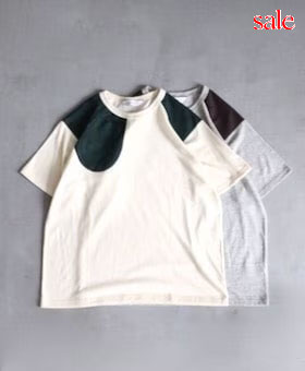 [10% > 15%OFF] Sasquatchfabrix.(��������å��ե��֥�å���) ��2TONE SHOULDER PK T-SHIRT