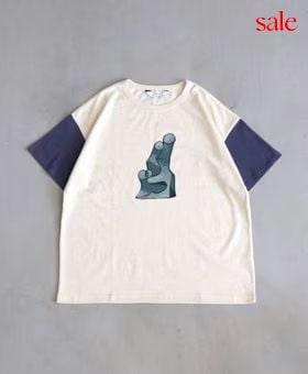 [10%OFF] Sasquatchfabrix.(��������å��ե��֥�å���) �ȡ�CUBISM PEACE�� 2TONE H/S T-SHIRT