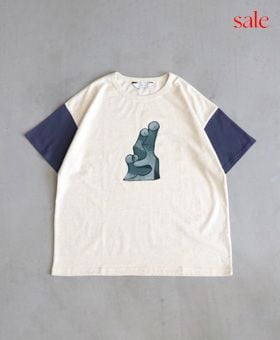 [10%OFF] Sasquatchfabrix.(åե֥å) ȡCUBISM PEACE 2TONE H/S T-SHIRT