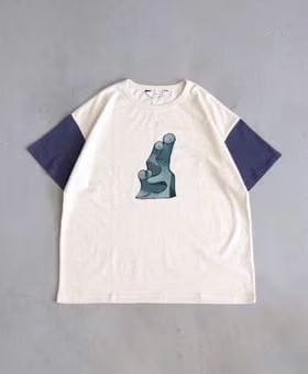 Sasquatchfabrix.(��������å��ե��֥�å���) �ȡ�CUBISM PEACE�� 2TONE H/S T-SHIRT