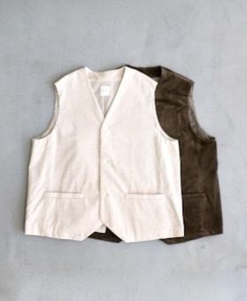 WOMEN'STOUJOURSʥȥ塼ˡOversize Vest -COTTON WIDE WALE CORDUROY CLOTH-