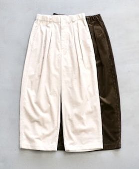 WOMEN'STOUJOURSʥȥ塼ˡ2 In-pleat Baggy Pants -COTTON WIDE WALE CORDUROY CLOTH-