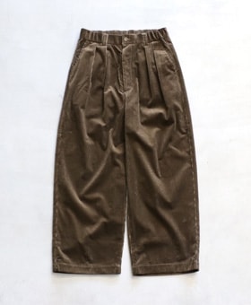 WOMEN'S】TOUJOURS（トゥジュー）“2 In-pleat Baggy Pants -COTTON