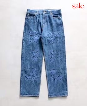 [10% > 20%OFF] NOMARHYTHM TEXTILE (�Ρ��ޥꥺ��ƥ���������) ��Bandana Embroidery Denim Pants��