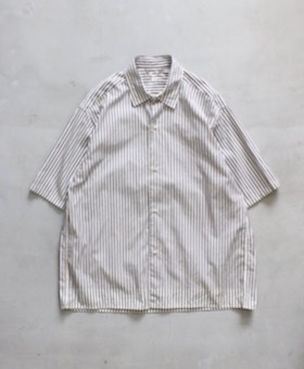 blurhms ブラームス　ストライプ ベージュ 長袖シャツ blurhms(ブラームス) 