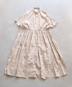 ��WOMEN'S��TOUJOURS�ʥȥ����塼�ˡ�Short Sleeve Classic Gathered Dress -LIBERTY BERRY FLOWER PRINT COTTON CLOTH-��