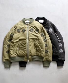��9.25 Release��NOMARHYTHM TEXTILE (�Ρ��ޥꥺ��ƥ���������) ��Flower Embroidery Flight Jacket��